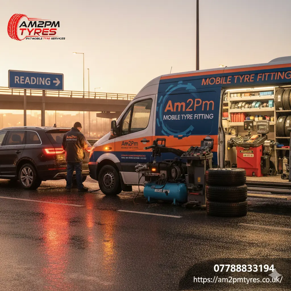Emergency mobile tyre fitting 
