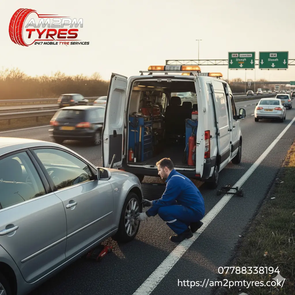 Car mobile tyre fitting reading