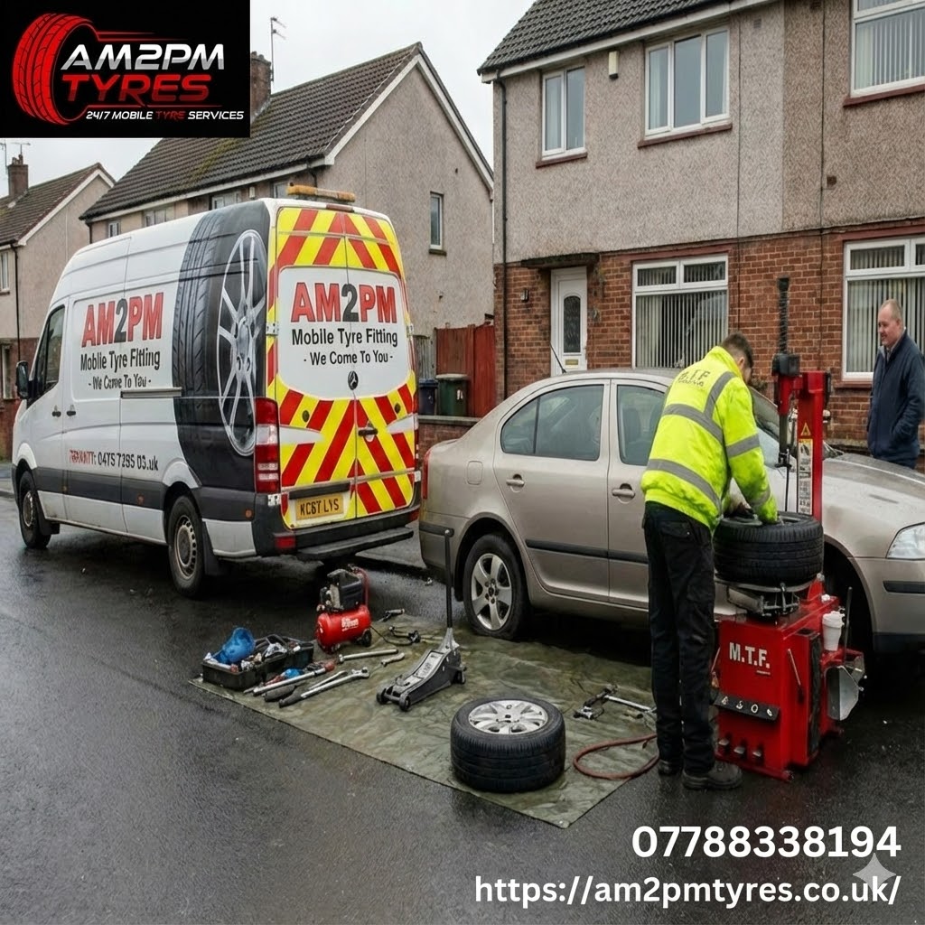 Emergency mobile tyre fitting