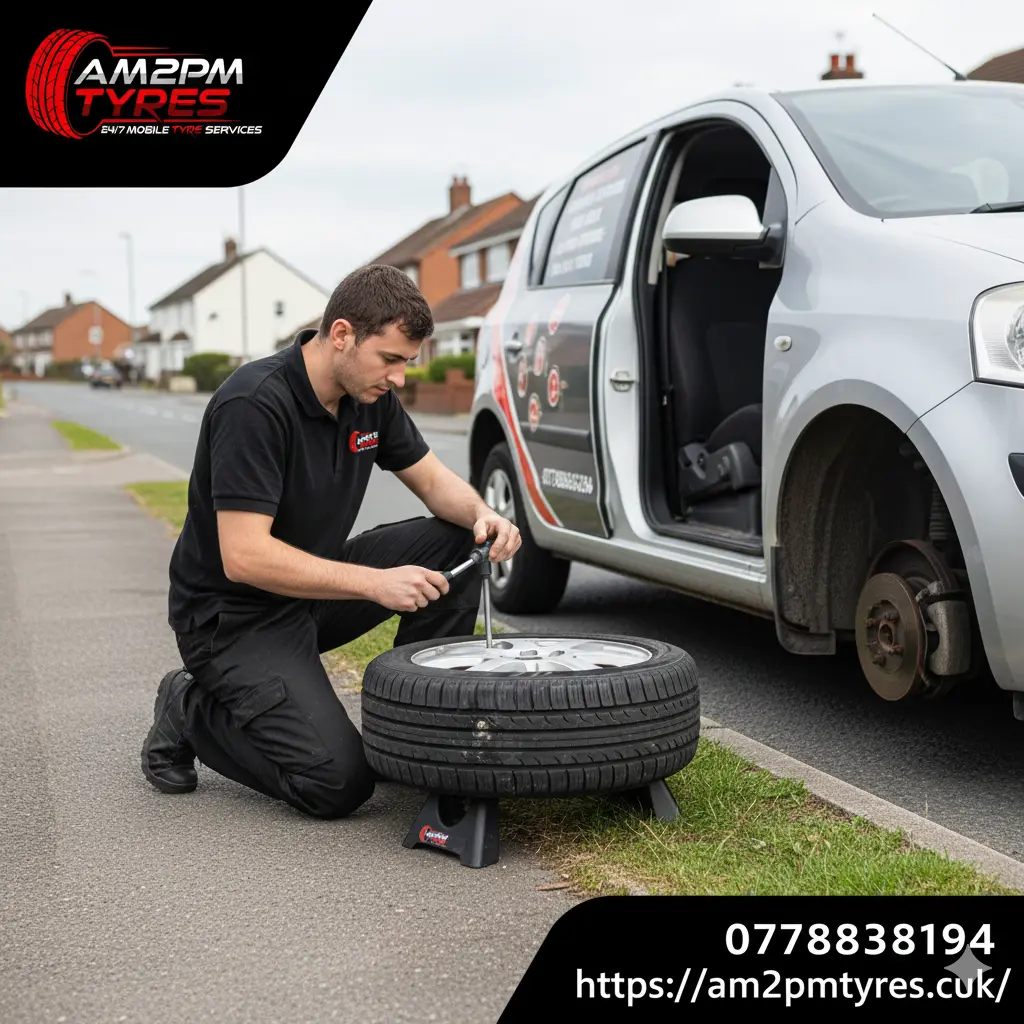 Mobile flat tyre repair service 
