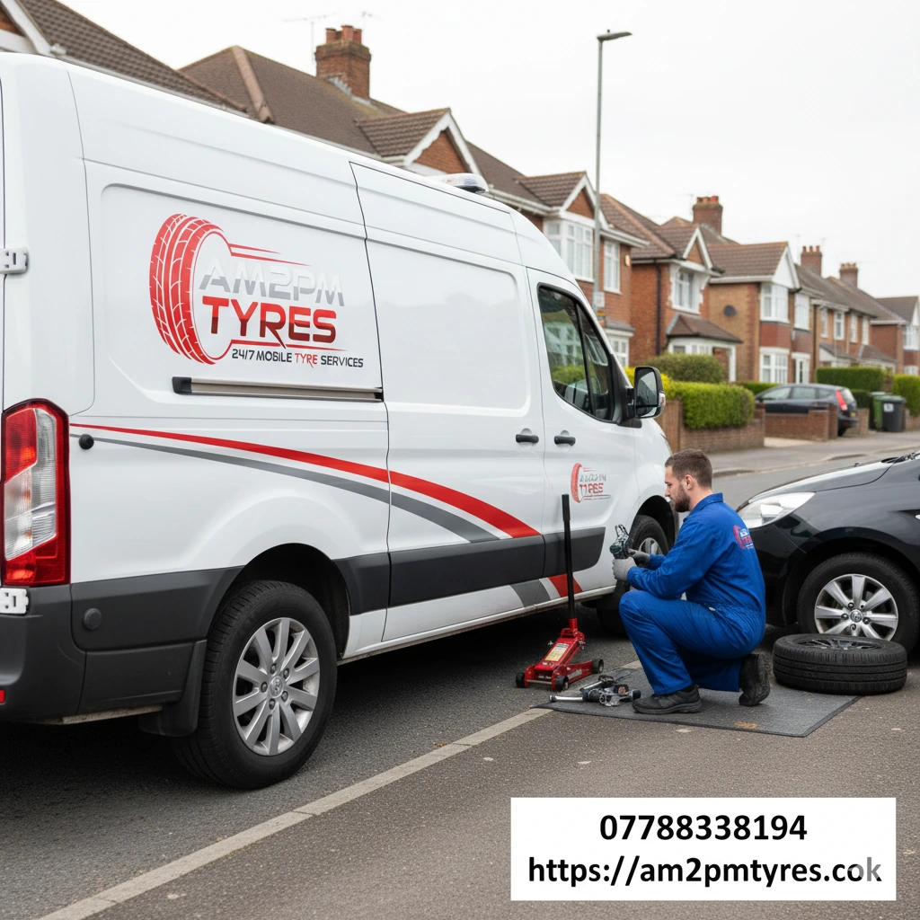 Emergency mobile tyre fitting 