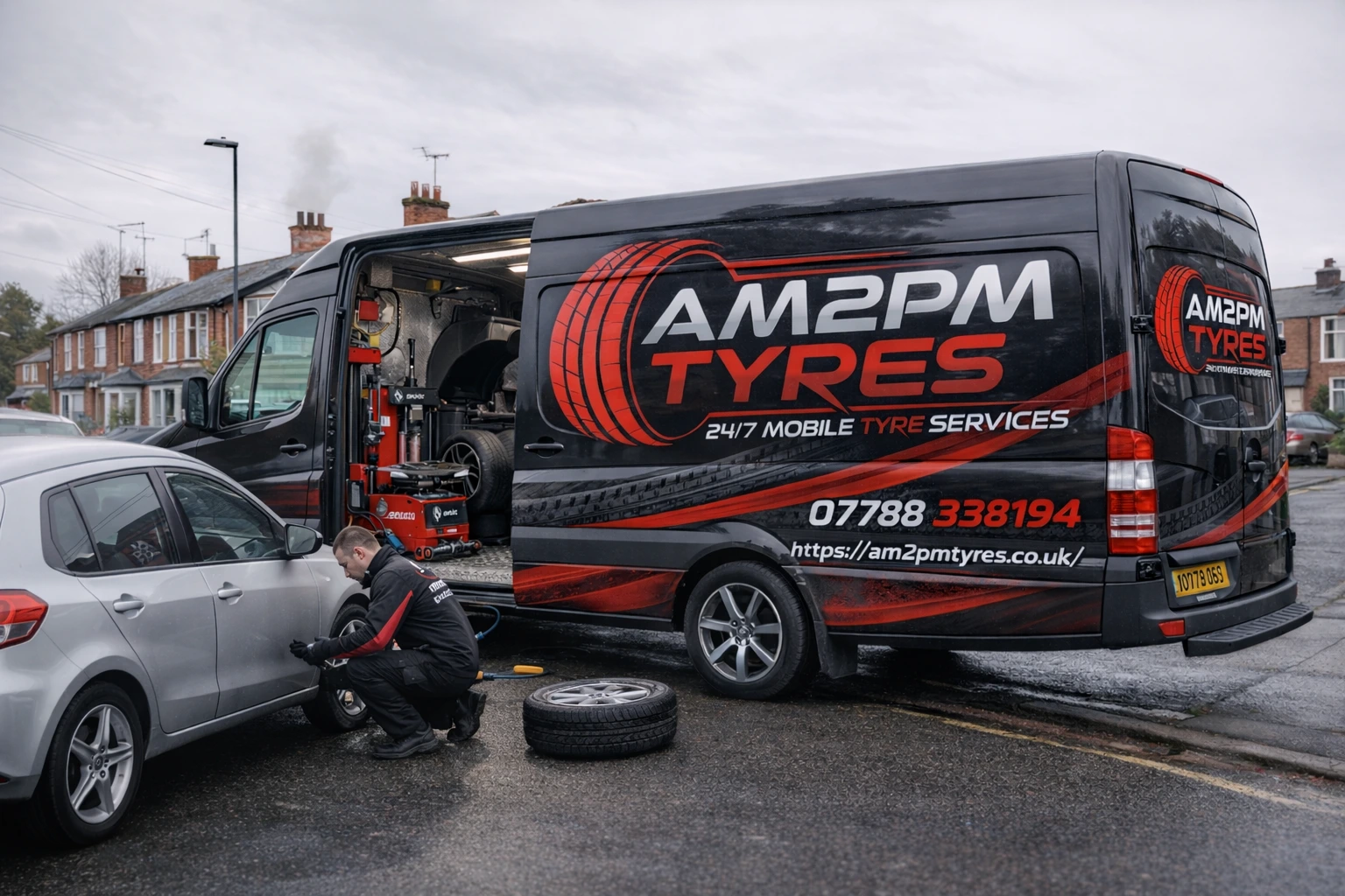 Mobile tyre fitting