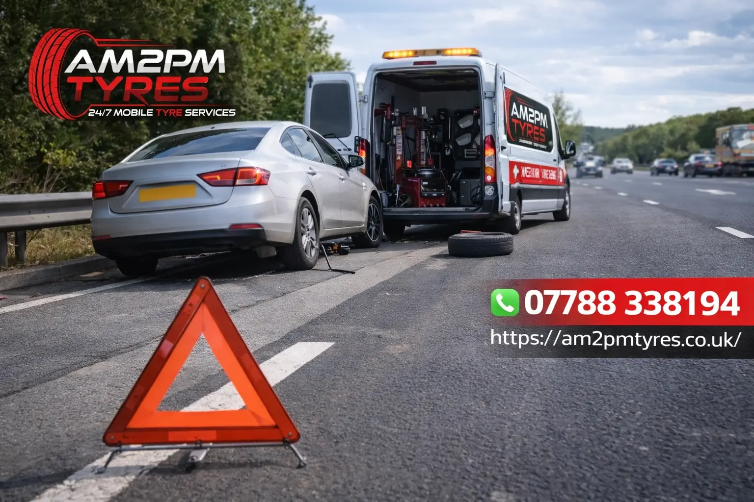 Emergency roadside tyre assistance