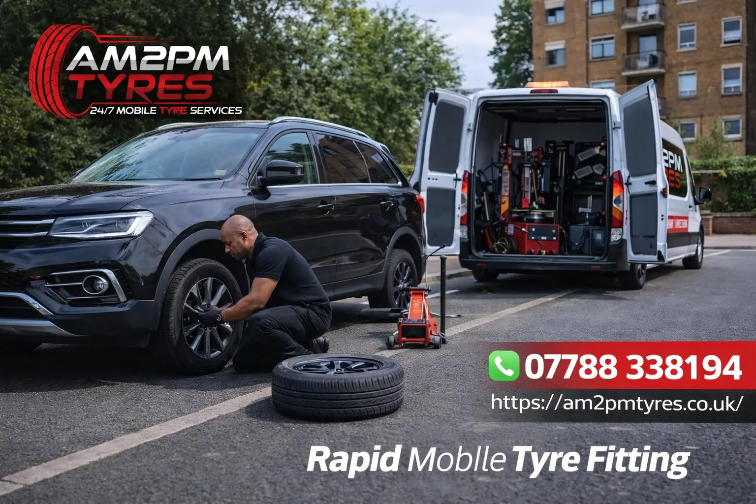 24/7 Flat Tyre Fitting in Reading – Fast Roadside Tyre Assistance