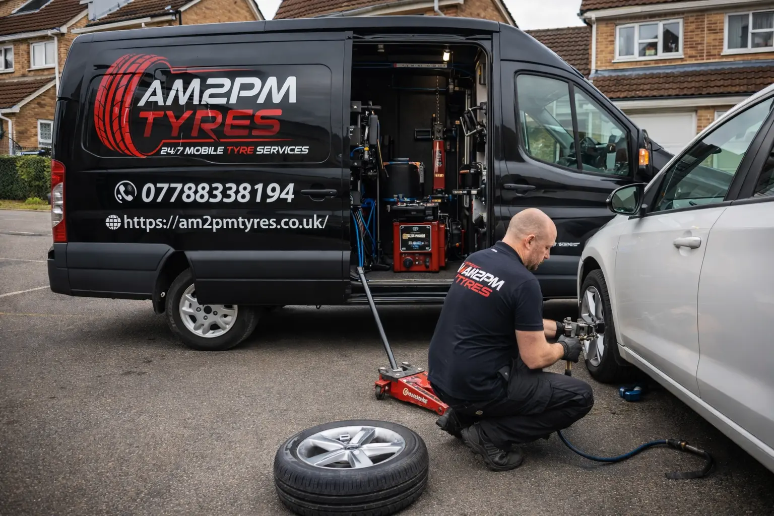 Roadside mobile tyre fitting 