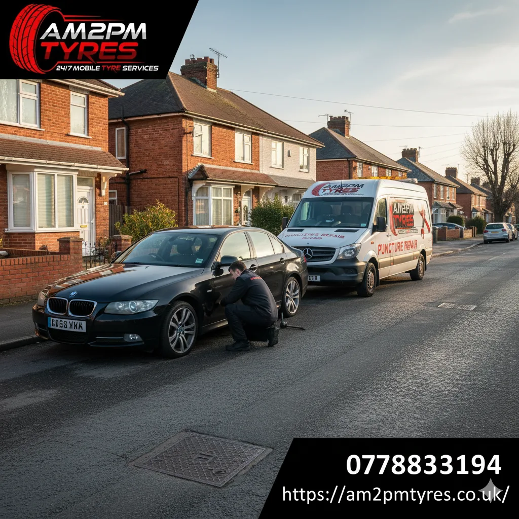 Mobile flat tyre repair service 