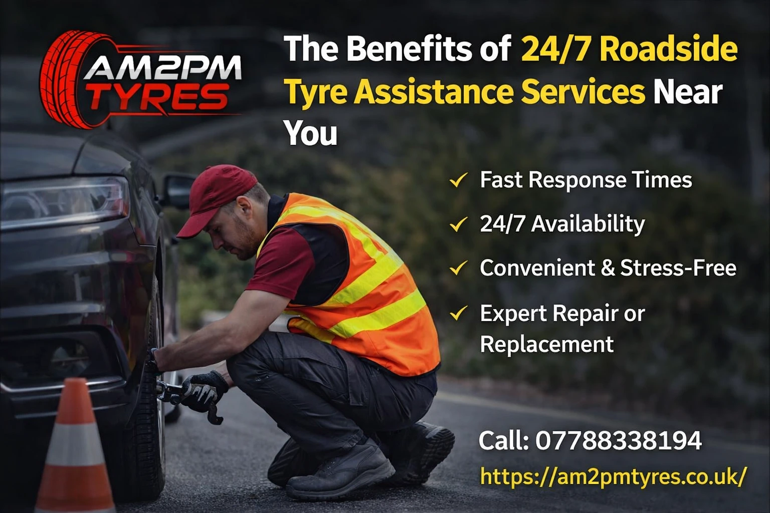 The Benefits of 24/7 Roadside Tyre Assistance Services Near You